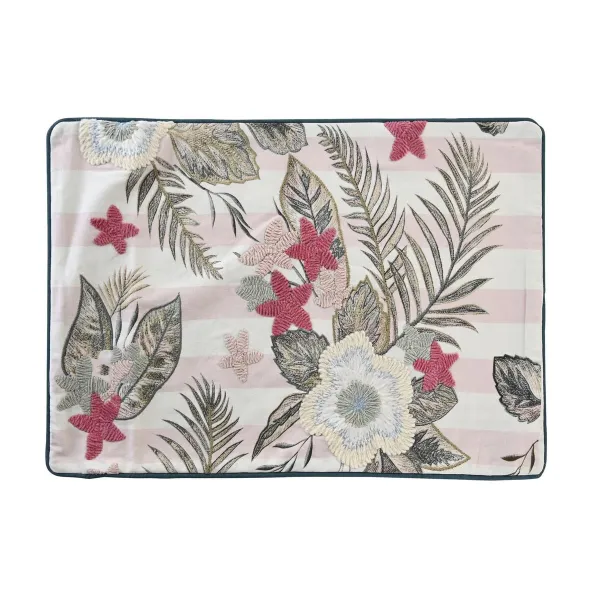 Чехол для подушки DKD Home Decor 60 x 1 x 40 cm Розовый Зеленый Тропический