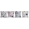 Cushion DKD Home Decor Polyester Multicolour Microfibre Cats (40 x 10 x 40 cm) (4 Units)
