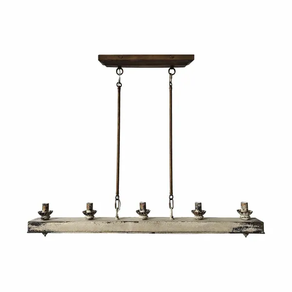 Kattolamppu DKD Home Decor Kuusi Metalli Vintage (111,5 x 12 x 88 cm)