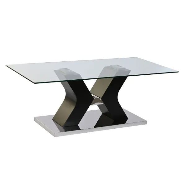 Olohuoneen pöytä DKD Home Decor Puu 120 x 60 x 45 cm Karaistu lasi Puu MDF