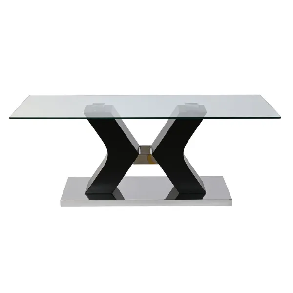 Centrinis stalas DKD Home Decor Medžio 120 x 60 x 45 cm Grūdintas stiklas Medžio MDF