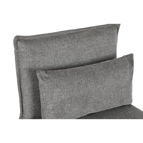 atzveltnes krēsls DKD Home Decor 66 x 78 x 75 cm Melns Pelēks Metāls