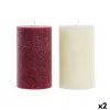 Вуаль DKD Home Decor Белый Красный Рождество 9 x 9 x 15 cm (2 штук)