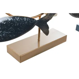 Dekoratīvās figūriņas DKD Home Decor 53 x 9 x 45 cm Dabisks Zils Bronza Spirāles Vidusjūra (2 gb.)