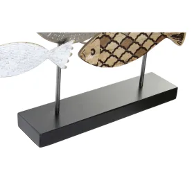 Dekoratīvās figūriņas DKD Home Decor 65,4 x 9,5 x 43 cm Melns Zils Brūns Spirāles (2 gb.)