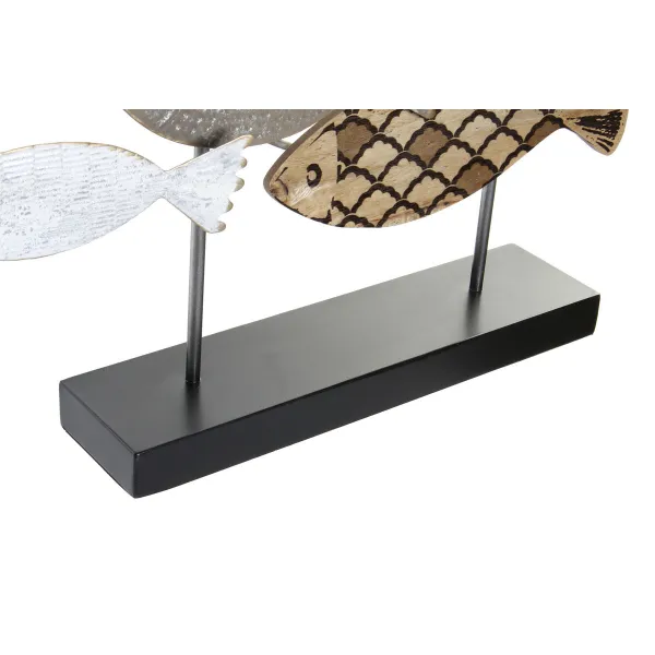 Dekoratīvās figūriņas DKD Home Decor 65,4 x 9,5 x 43 cm Melns Zils Brūns Spirāles (2 gb.)