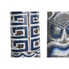 Настенный декор DKD Home Decor Красный Синий Белый Гребля (100 x 5 x 14 cm) (2 штук)