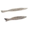 Декор для центра стола DKD Home Decor Коричневый Древесина манго 74 x 12 x 4,5 cm (2 штук)