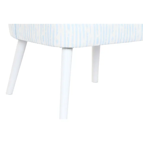 Tugitool DKD Home Decor 73 x 67 x 85 cm Sinine Puit Valge