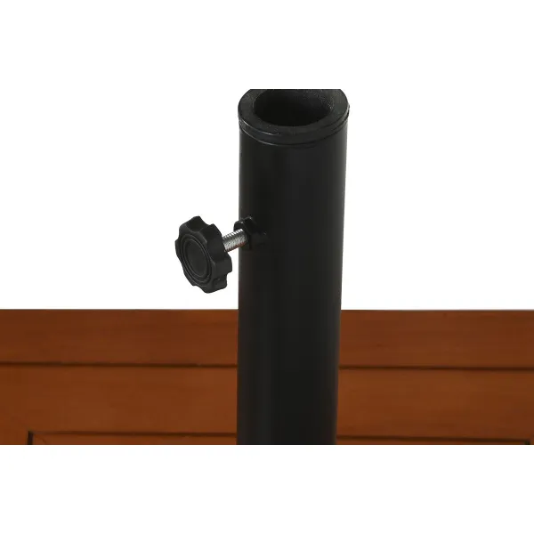 Base for beach umbrella DKD Home Decor Natural Black Metal Granite Cement (48 x 48 x 39 cm)