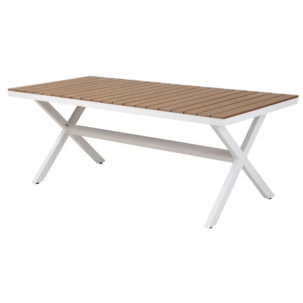 Valgomojo stalas DKD Home Decor Išorinis Derva Aliuminis 200 x 90 x 75 cm