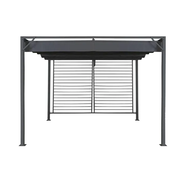 Pavėsinė pergola DKD Home Decor Pilka 300 x 300 x 230 cm Plienas