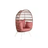 Garden sofa DKD Home Decor 99 x 71 x 147 cm Metal Terracotta synthetic rattan White