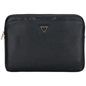 Guess Grained Zipper Pocket Triangle Logo Sleeve - Laptop Sleeve 14" (black)