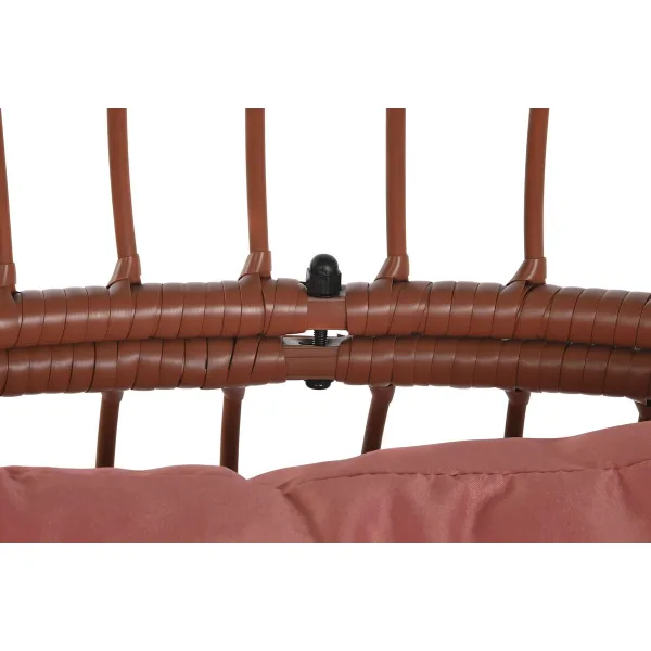 Dārza dīvāns DKD Home Decor 99 x 71 x 147 cm Metāls Terakota sintētiska rotangpalma Balts