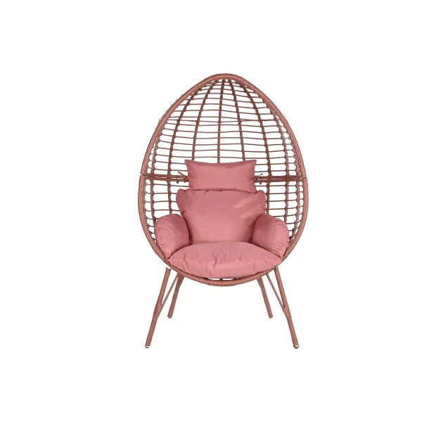 Puutarhasohva DKD Home Decor 90 x 65 x 151 cm Metalli Terrakotta synteettinen rottinki