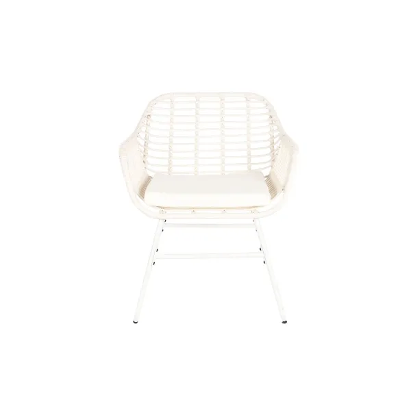 Garden furniture DKD Home Decor White 124 x 74 x 84 cm (4 Pieces)