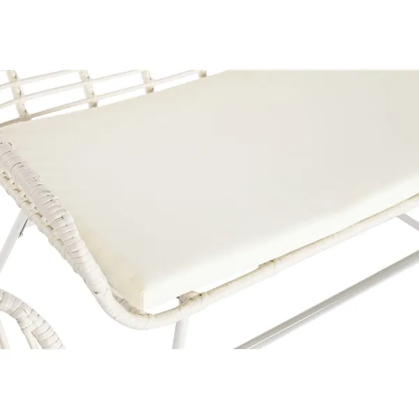 Garden furniture DKD Home Decor White 124 x 74 x 84 cm (4 Pieces)