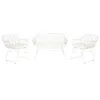 Garden furniture DKD Home Decor White 124 x 74 x 84 cm (4 Pieces)