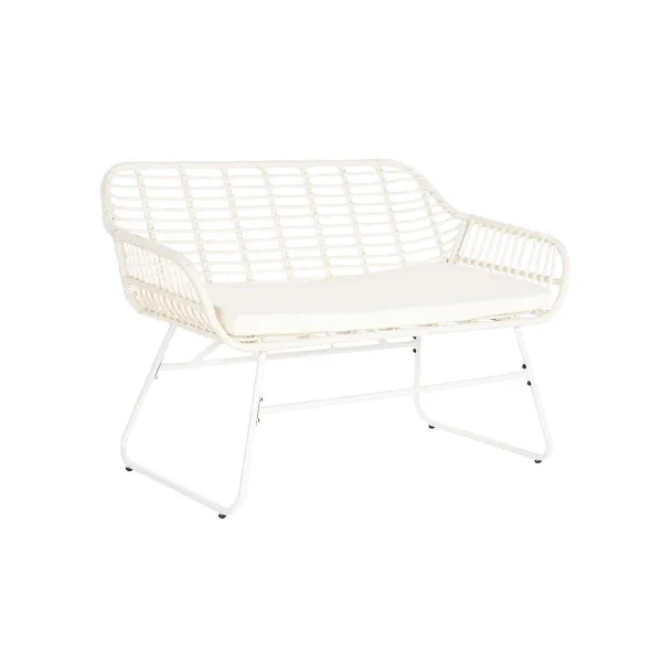 Garden furniture DKD Home Decor White 124 x 74 x 84 cm (4 Pieces)