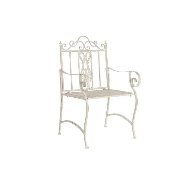 Садовое кресло DKD Home Decor Белый Металл 63,5 x 52 x 98 cm
