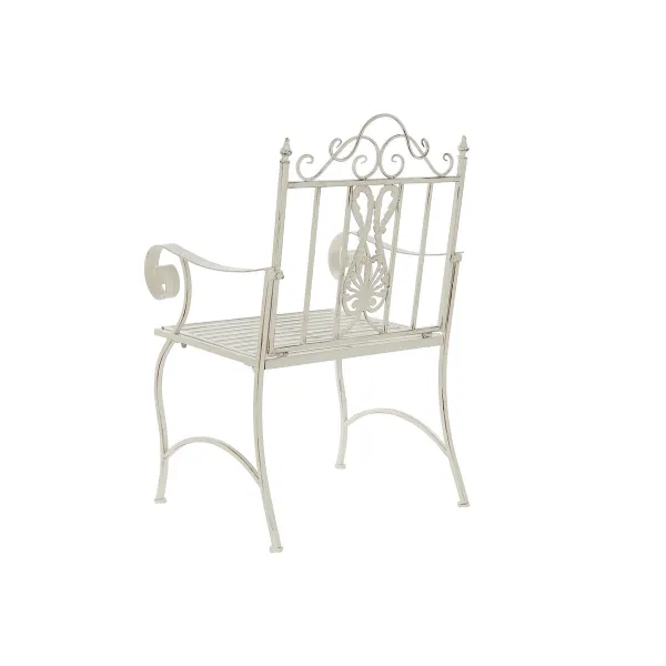 Sodo krėslas DKD Home Decor Balta Metalinis 63,5 x 52 x 98 cm