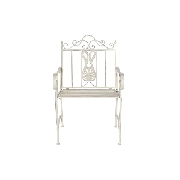 Garden chair DKD Home Decor White Metal 63,5 x 52 x 98 cm