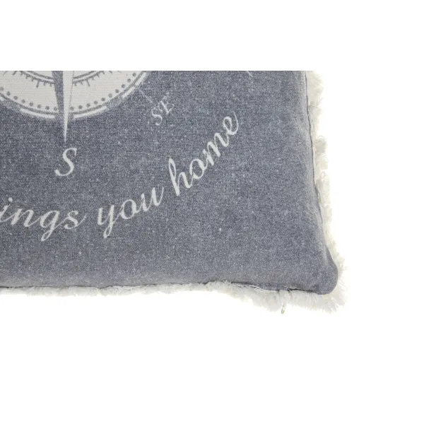 Pagalvėlė DKD Home Decor Mėlyna Balta Kutai Viduržemio Tamsiai mėlyna 45 x 10 x 45 cm (2 vnt.)