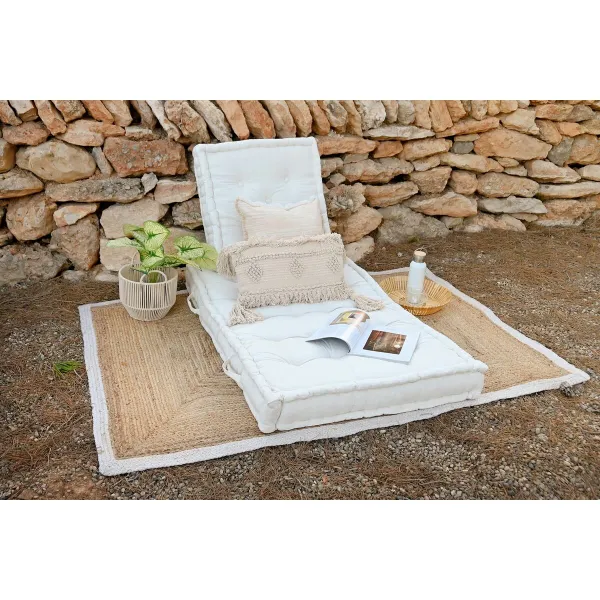 Grindų pagalvėlė DKD Home Decor Mėlyna Tamsiai mėlyna Greige 110 x 78 x 12 cm (3 vnt.)