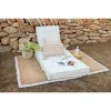 Grindų pagalvėlė DKD Home Decor Mėlyna Tamsiai mėlyna Greige 110 x 78 x 12 cm (3 vnt.)