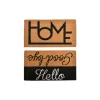 Дверной Коврик DKD Home Decor Чёрный Коричневый Резина (75 x 45 x 1,5 cm) (2 штук)