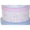 Setti pinottavia järjestelylaatikoita DKD Home Decor Sininen Pinkki Kartonki (37,5 x 37,5 x 18 cm)