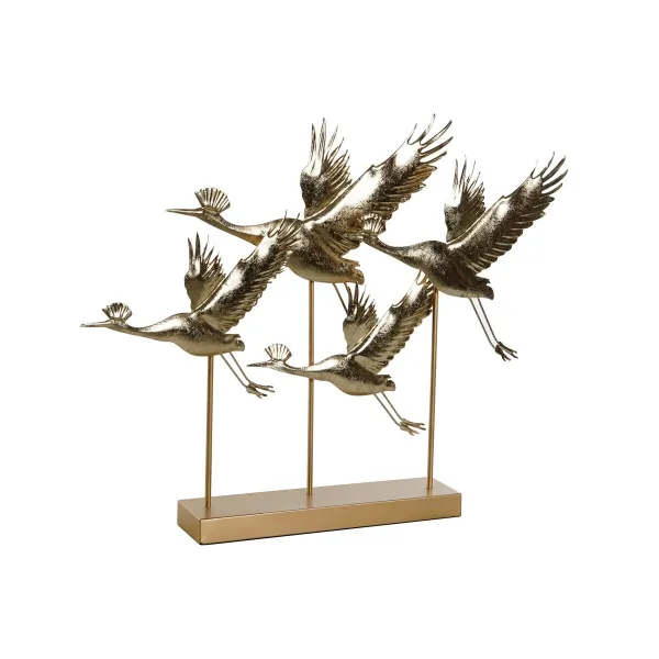 Dekoratyvinė figūrėlė DKD Home Decor Auksinis Paukščių 64 x 9 x 51 cm 64 x 8,6 x 51 cm