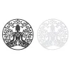 Sienu dekors DKD Home Decor 100 x 1 x 100 cm Melns Buda Balts Austrumniecisks (2 gb.)