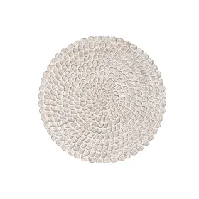 Sienu dekors DKD Home Decor Verouderde afwerking Dabisks 120 x 3 x 120 cm Balts Indietis