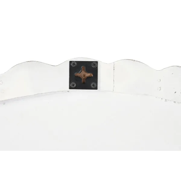 Sienu dekors DKD Home Decor Verouderde afwerking Dabisks 120 x 3 x 120 cm Balts Indietis