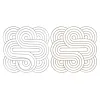 Wall Decoration DKD Home Decor Golden Silver Abstract Oriental 61 x 1 x 61 cm (2 Units)