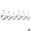Veidrodžių rinkinys DKD Home Decor Scandi Stiklas Juoda Auksinis polipropileno (26 x 3 x 26 cm) (2 vnt.)