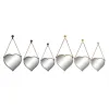 Spoguļu Komplekts DKD Home Decor Scandi Stikls Melns Bronza polipropilēns (26 x 3 x 26 cm) (2 gb.)