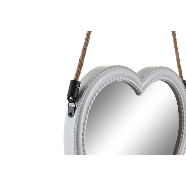 Spoguļu Komplekts DKD Home Decor Scandi Stikls Balts polipropilēns (26 x 3 x 26 cm) (2 gb.)