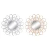 Wall mirror DKD Home Decor Scandi Crystal Natural White polypropylene (50 x 2,5 x 50 cm) (2 Units)