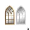 Wall mirror DKD Home Decor Crystal Golden White polypropylene Cottage Window (2 Units)