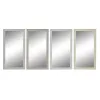 Sieninis veidrodis DKD Home Decor Balta Rusvai gelsva Tamsiai pilka 36 x 2 x 66 cm (4 vnt.)