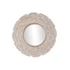 Sieninis veidrodis DKD Home Decor Balta Natūralus Indas Atskirtas 90 x 1,5 x 90 cm (90 Dalys)