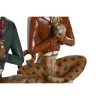 Декоративная фигура DKD Home Decor Синий Коричневый Позолоченный Леопардовый 16 x 9,5 x 23 cm (2 штук)