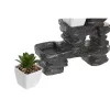 Dekoratīvās figūriņas DKD Home Decor Melns Bronza Balts Sveķi Mūks Austrumniecisks (21 x 7,5 x 25 cm) (2 gb.)