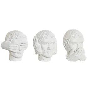 Dekoratīvās figūriņas DKD Home Decor Balts Neoklasicisma 14 x 11 x 14 cm (3 gb.)