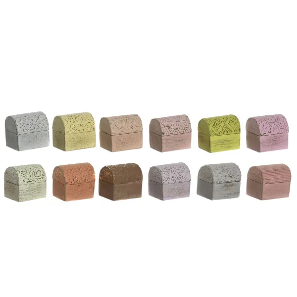 Lādīte DKD Home Decor Daudzkrāsains Metāls Mango koks 4 x 5 x 5 cm (12 gb.)