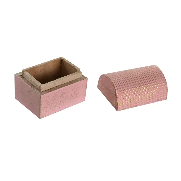 Шкатулка DKD Home Decor Разноцветный Металл Древесина манго 4 x 5 x 5 cm (12 штук)
