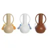 Vaza DKD Home Decor Balta Rusvai gelsva Degtas molis Dolomite Kutai 14 x 14 x 25,6 cm (3 vnt.)